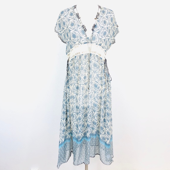 Johnny Was Dresses & Skirts - Johnny Was For Love and Liberty Sheer Silk Dress